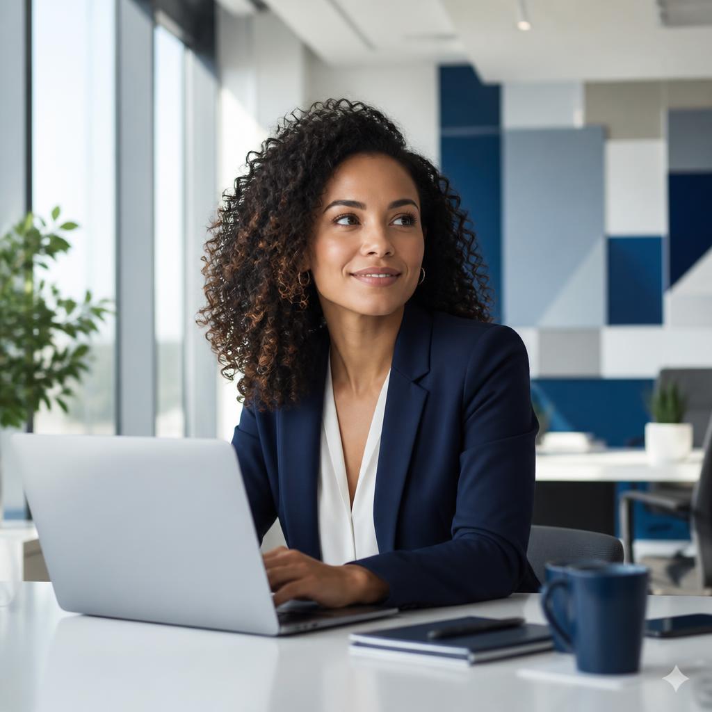 Sales professional reviewing business opportunities